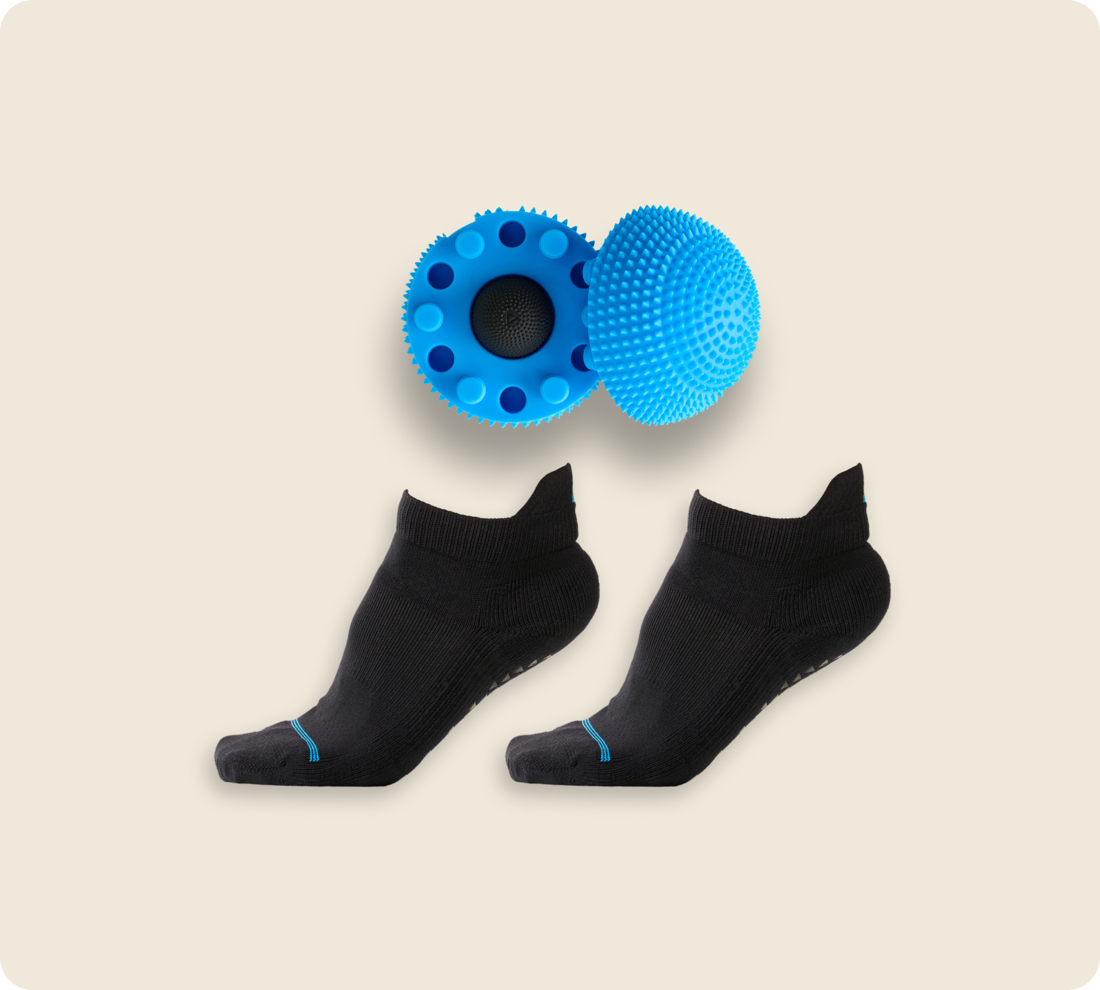 Blue Neuro Ball & Textured Grip Sock Bundle