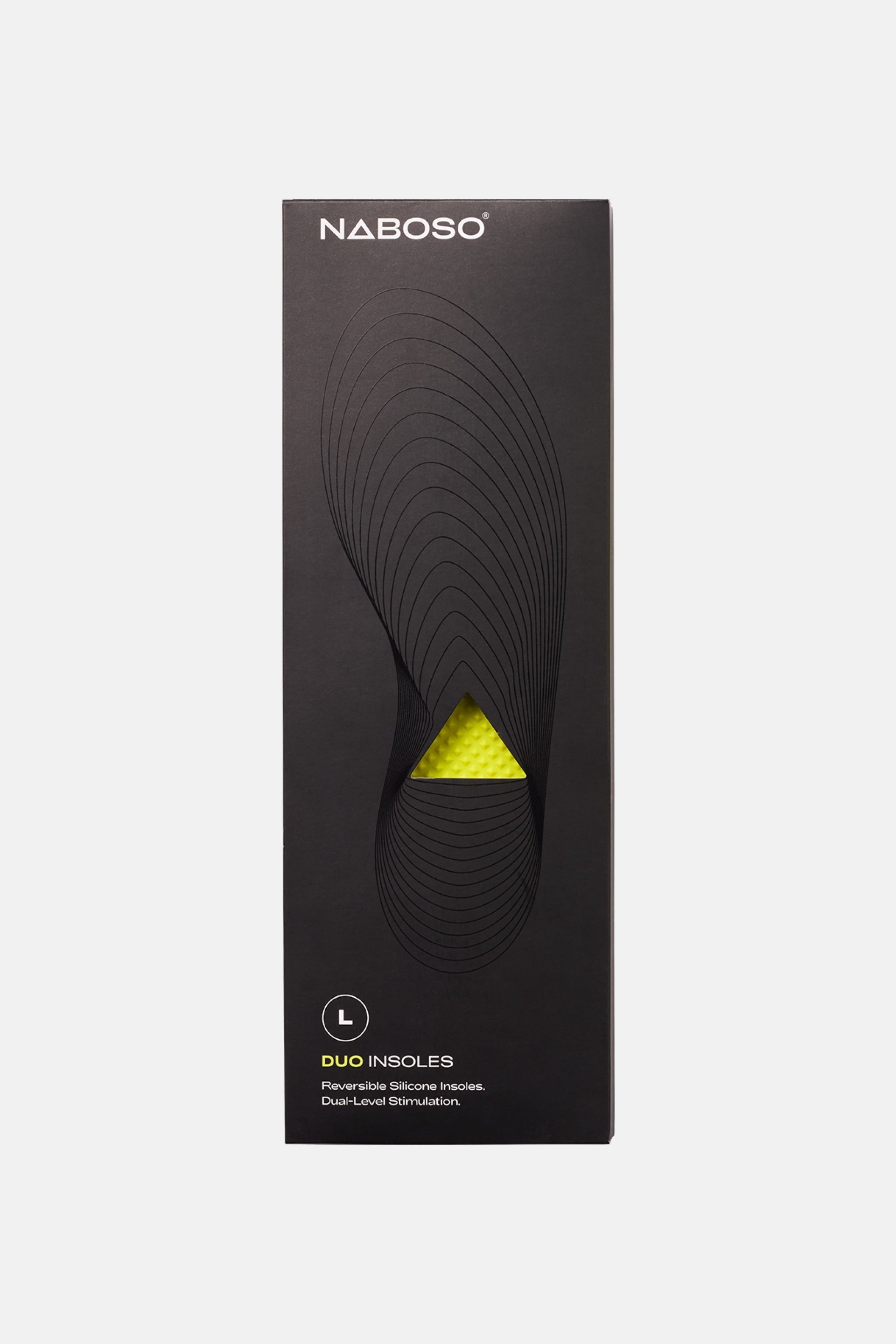 Packaging of the Duo Insoles by Naboso