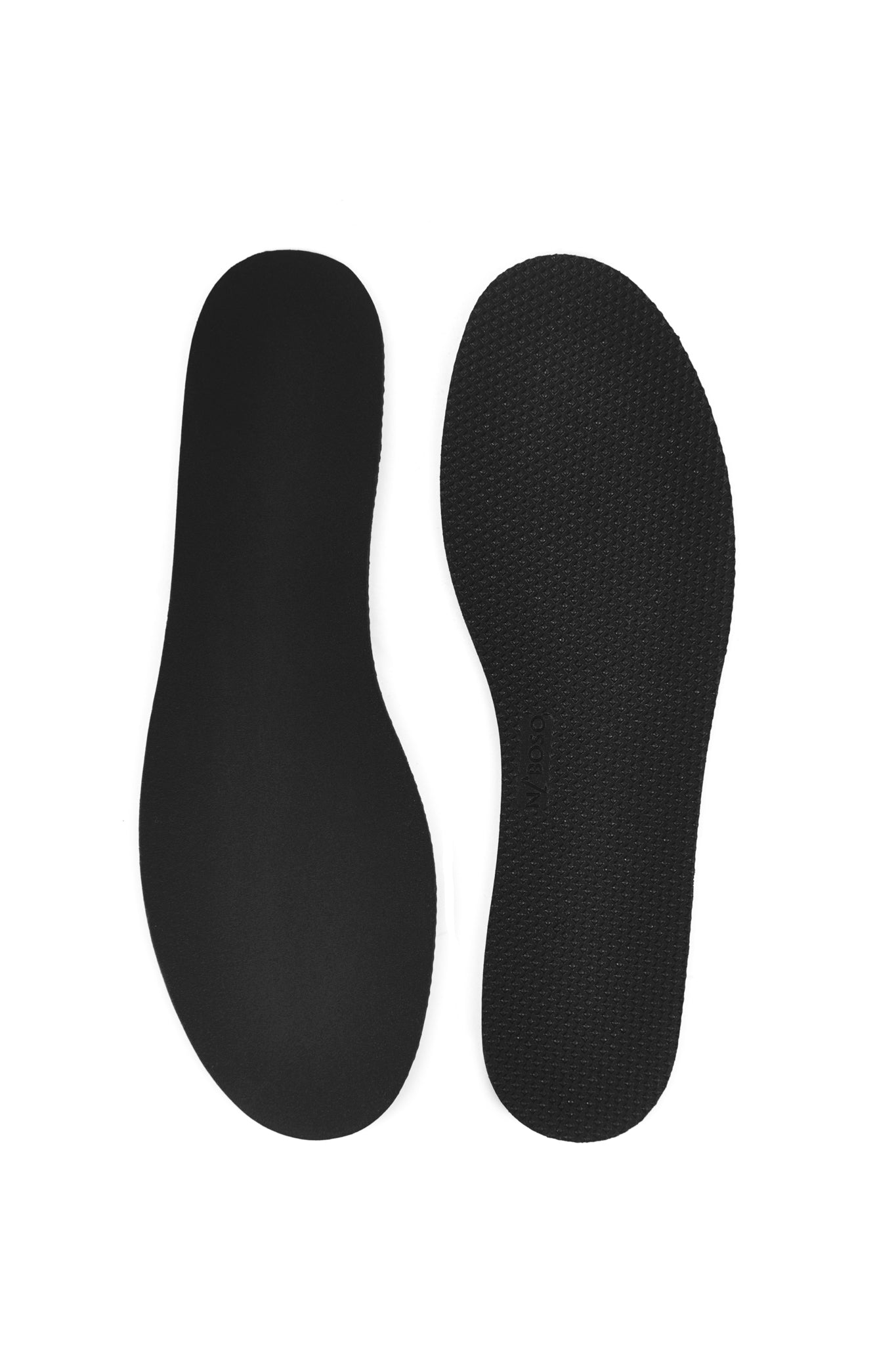 Front and back view of the black Naboso Children's Insole