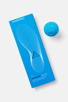 Packaging for the blue Naboso Activation Insoles and a blue Neuro Ball